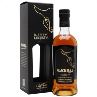 BLACK BULL AGED 30 YEARS DOUBLE MATURED IN OAK CASKS BLENDED SCOTCH WHISKY, 0,7 l