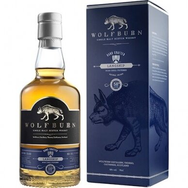 WOLFBURN LANGSKIP SINGLE MALT SCOTICH WHISKEY 7 Years, 0,7 l 1