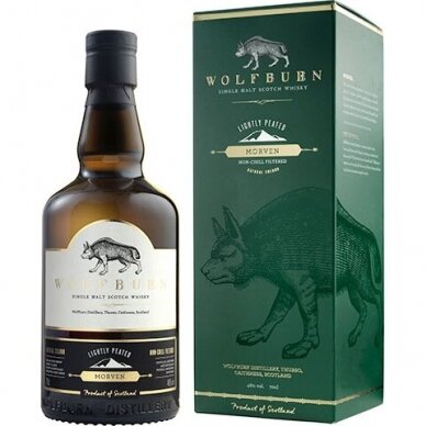 WOLFBURN MORVEN SINGLE MALT LIGHTLY PEATED SCOTCH WHISKEY 7 Years, 0,7 l 1