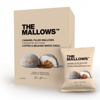 Zefyrai Mallows coffee & white  5 x 18 g (kava ir belgiškas šokoladas)